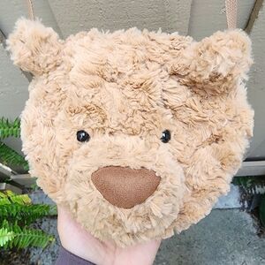 Jellycat Bartholomew Bear Bag Crossbody Purse Plush NWOT Authentic Hard To Find